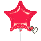 4吋 (紅)-A五角星 氣球[T10]